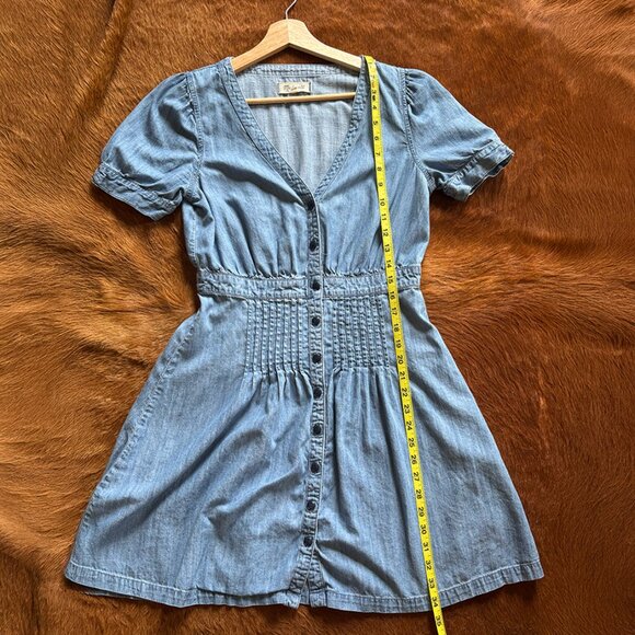 Madewell Denim Mini Dress - Western Vintage Inspired - Picture 4 of 8